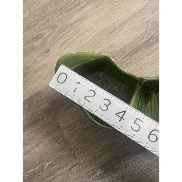 McCoy Lazy Susan Replacement Dish Green Partitioned Bowl USA Art Pottery Vtg - Picture 9 of 9